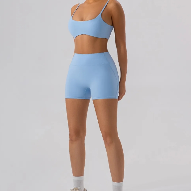 Lady Yoga Sport Gym Fitness Wear Bra and Short - for Cycling Balls