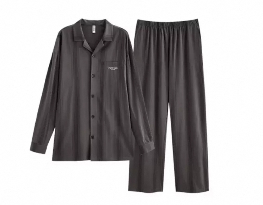 Men's Cotton Long-Sleeve Pajama Set